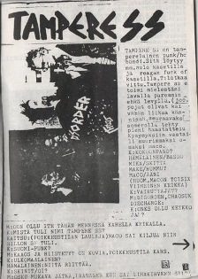 Un’intervista ai Tampere  S.S. in una fanzine locale  dei primi anni 80 (da  punk.suntuubi.com).