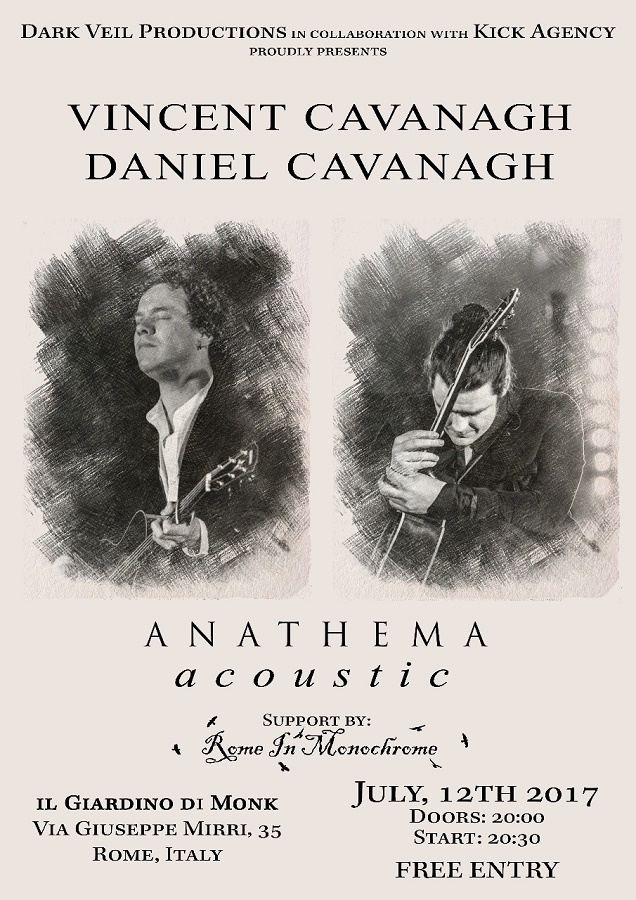 Vincent Cavanagh &Amp; Daniel Cavanagh - Anathema Acoustic Locandinaanathemabig Vincent Cavanagh &Amp; Daniel Cavanagh - Anathema Acoustic Locandinaanathemabig