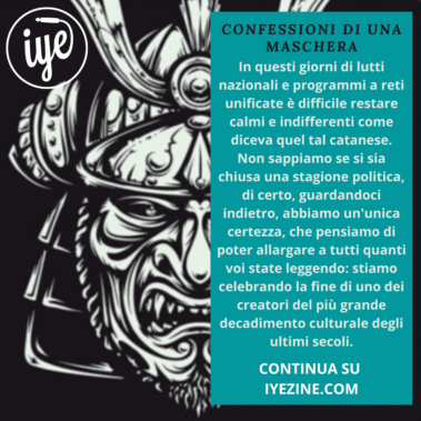 CONFESSIONI DI UNA MASCHERA "MINIMA IMMORALIA" - Confessioni di una maschera