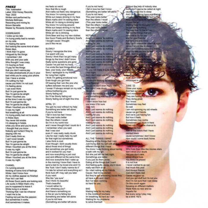 Freez - Icebreaker // Wild Honey Records