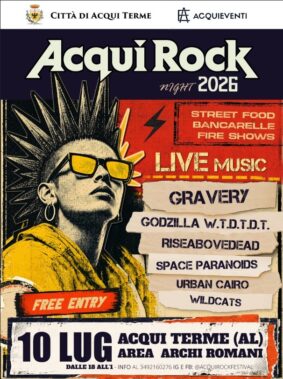 Acqui Rock Festival 2026: sei band per una notte agli Archi Romani